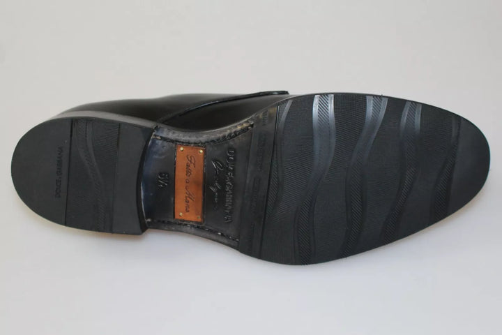 Chaussures Derby élégantes en cuir noir Dolce &amp;amp; Gabbana