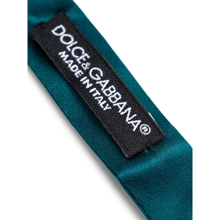 Robe nœud papillon en soie émeraude Dolce Gabbana Sensation