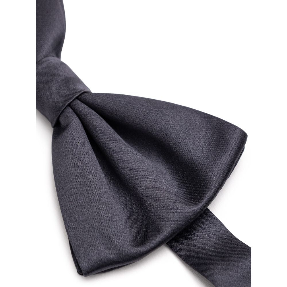 Dolce &amp; Gabbana Gray Silk Bowtie