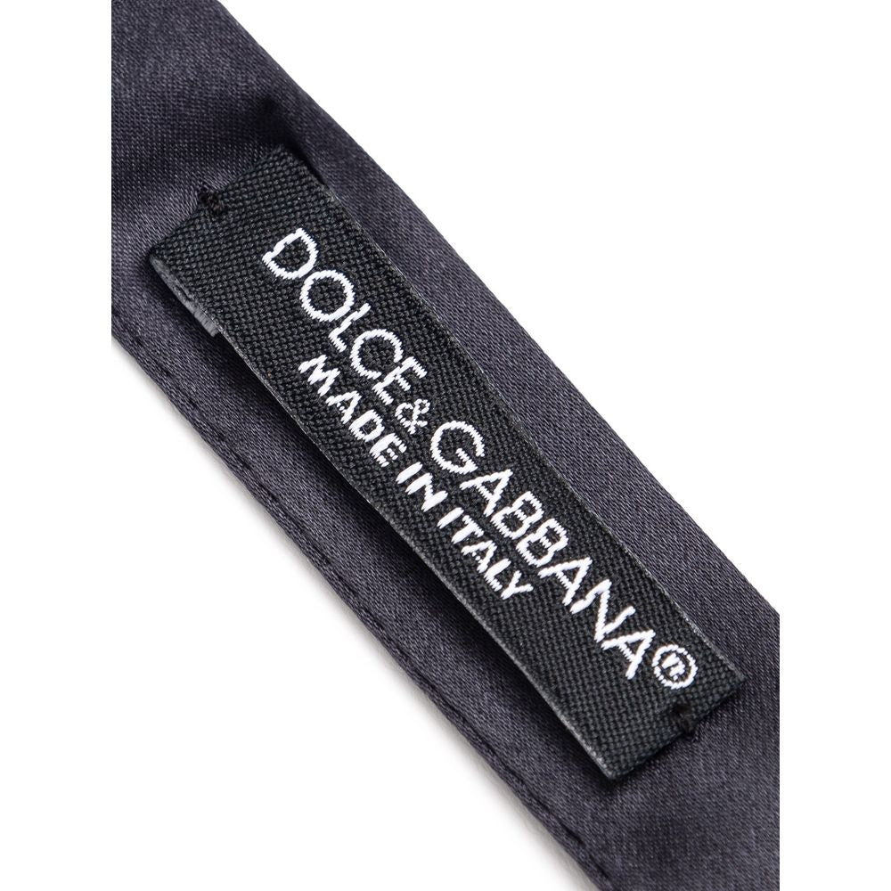 Dolce &amp; Gabbana Gray Silk Bowtie