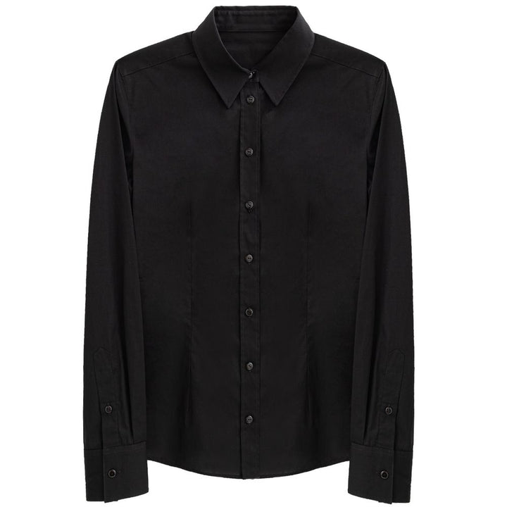 Dolce &amp; Gabbana Black Cotton Dress Shirt