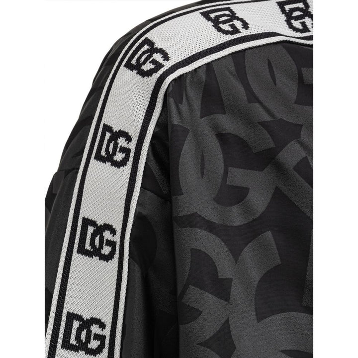 Dolce &amp; Gabbana Black Polyester Shell Jacket