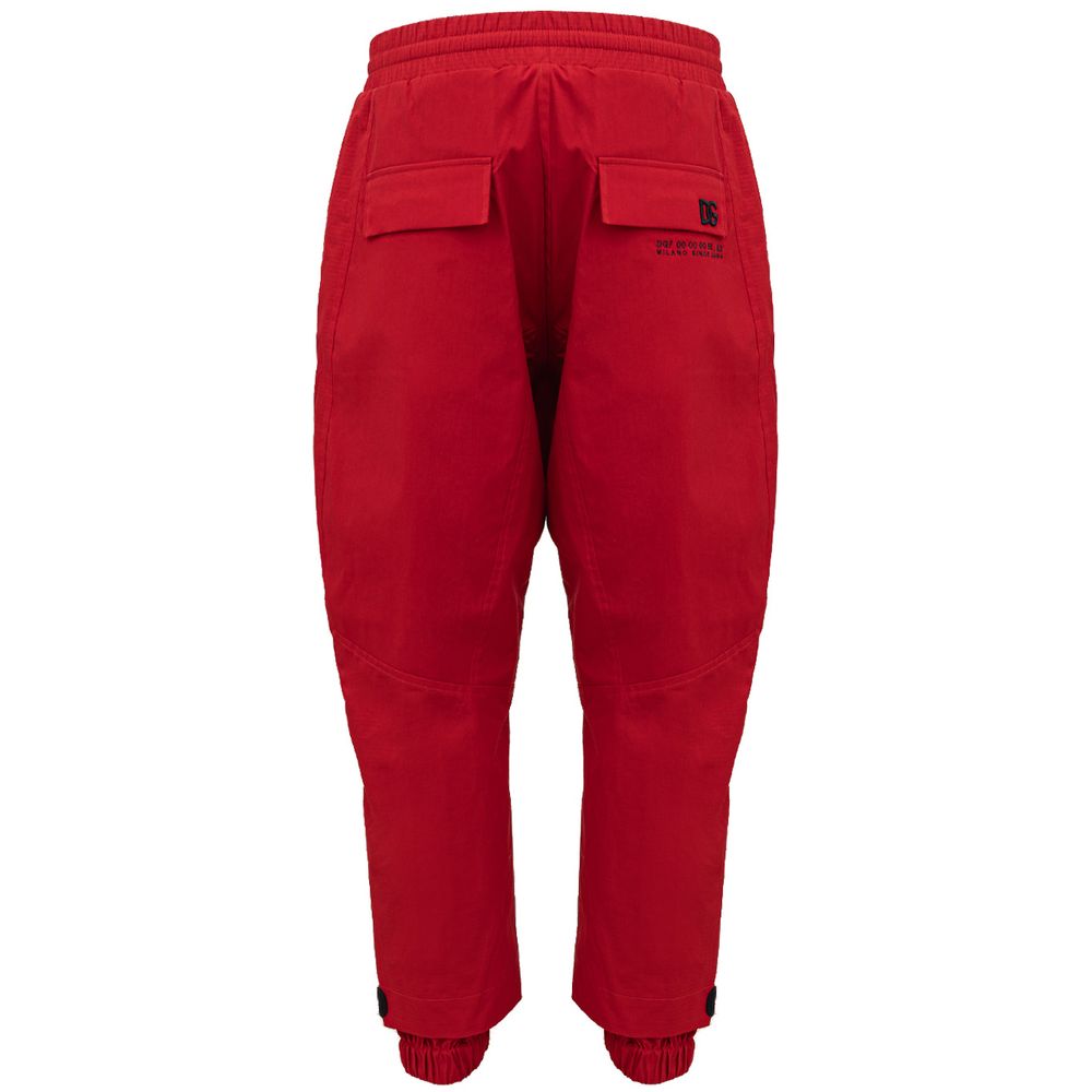 Dolce &amp; Gabbana Red Polyamide Athletic Pants
