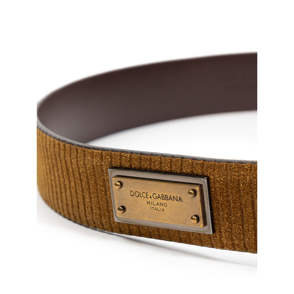 Ceinture en cuir marron Dolce &amp; Gabbana