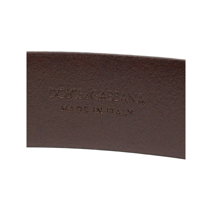 Dolce &amp; Gabbana Brown Leather Regular Belt