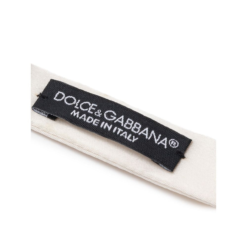 Cravates et nœud papillon en soie blanche Dolce &amp; Gabbana