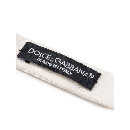 Cravates et nœud papillon en soie blanche Dolce &amp; Gabbana