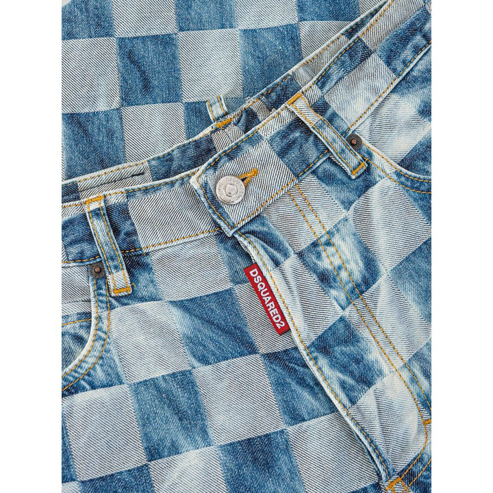 Dsquared² Blue Cotton Relaxed Fit Jeans