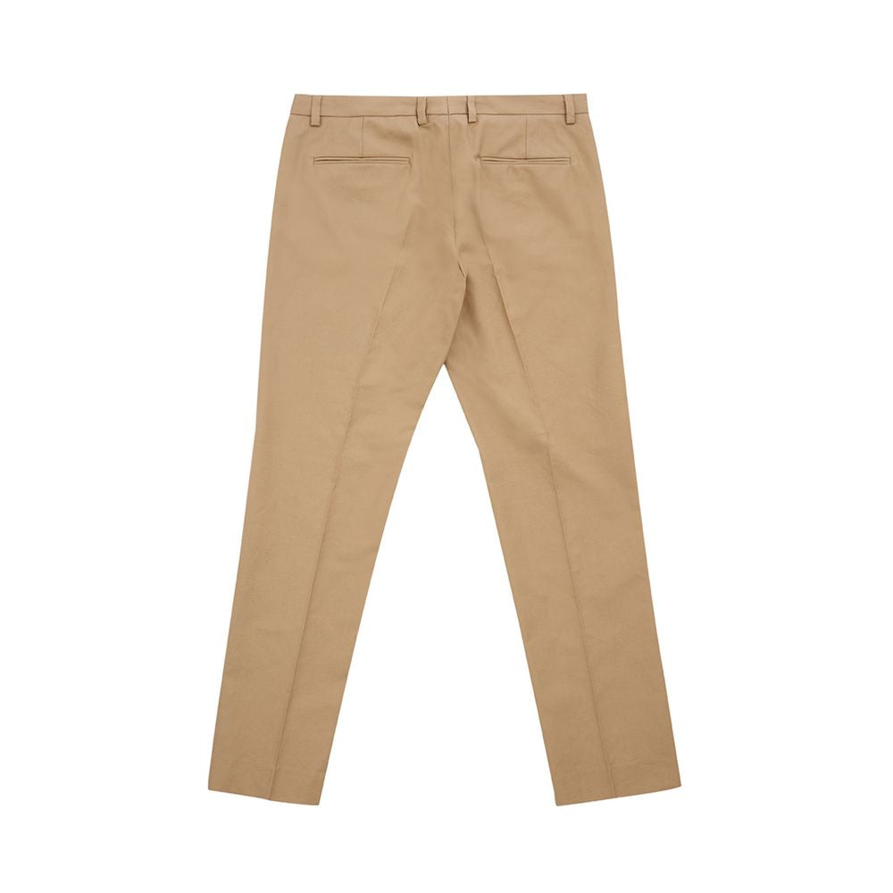 Pantalones elegantes de algodón marrón Lardini para mujer