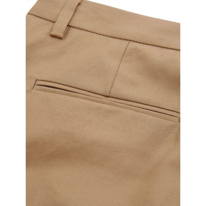 Pantalones elegantes de algodón marrón Lardini para mujer