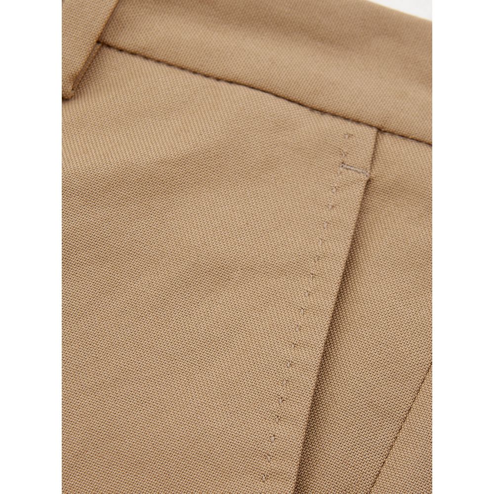 Pantalones elegantes de algodón marrón Lardini para mujer