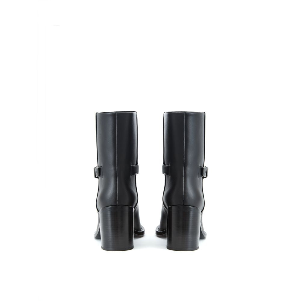 Bota de cuero negra Burberry