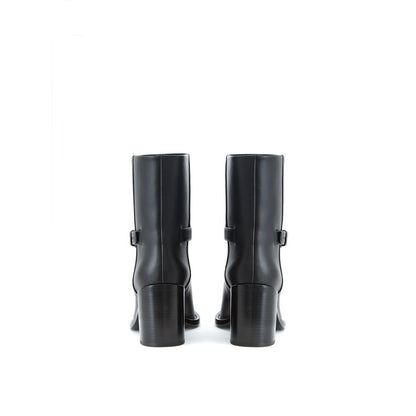 Bota de cuero negra Burberry