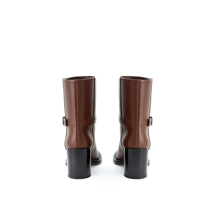 Burberry Brown Leather Ankle Boots