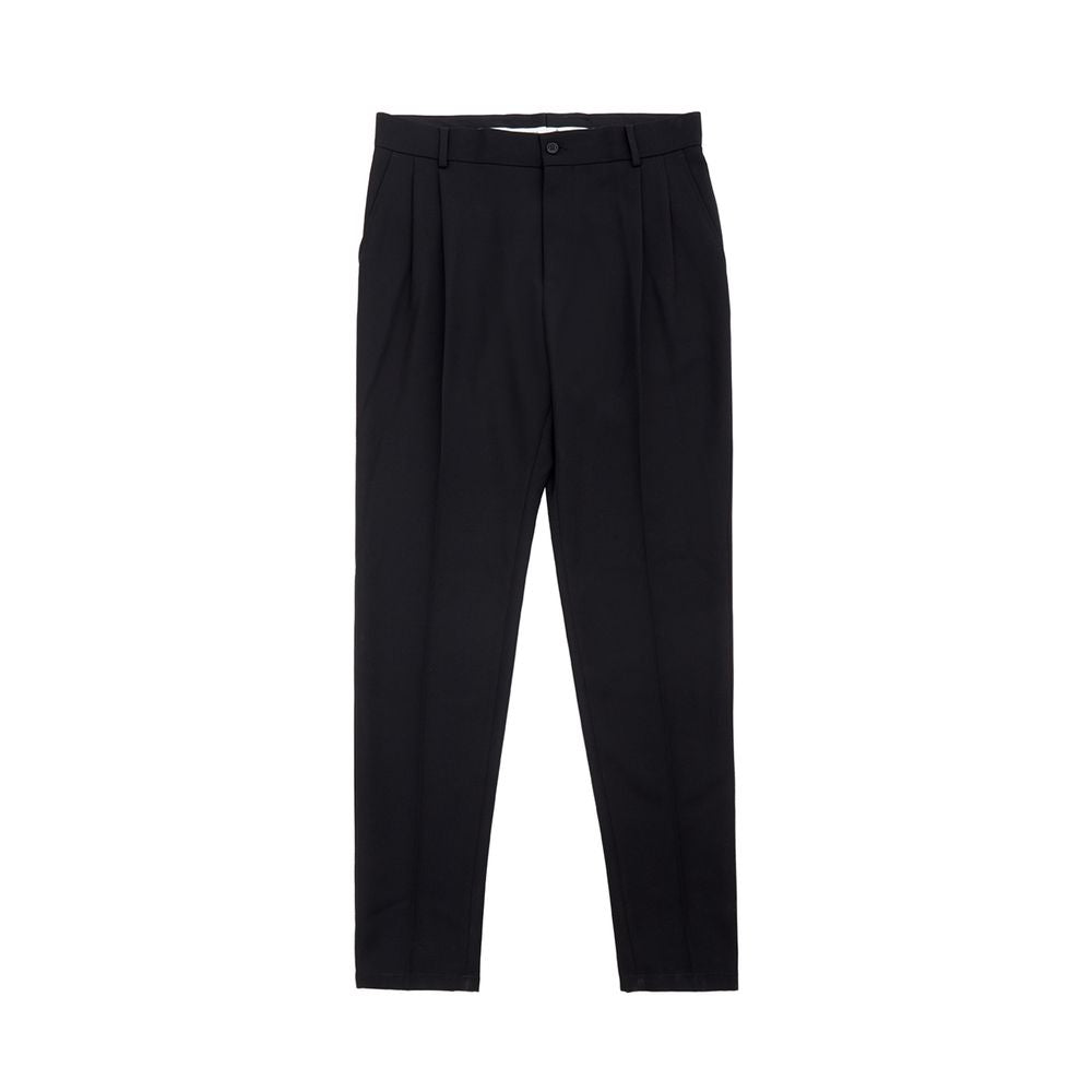 Pantalon élégant en polyester noir Dolce &amp; Gabbana pour homme