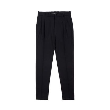 Pantalon élégant en polyester noir Dolce &amp; Gabbana pour homme