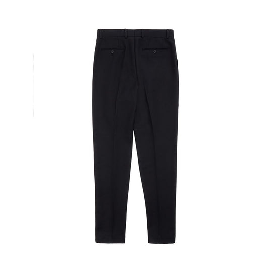 Pantalones elegantes de poliéster negro de Dolce &amp; Gabbana para hombre