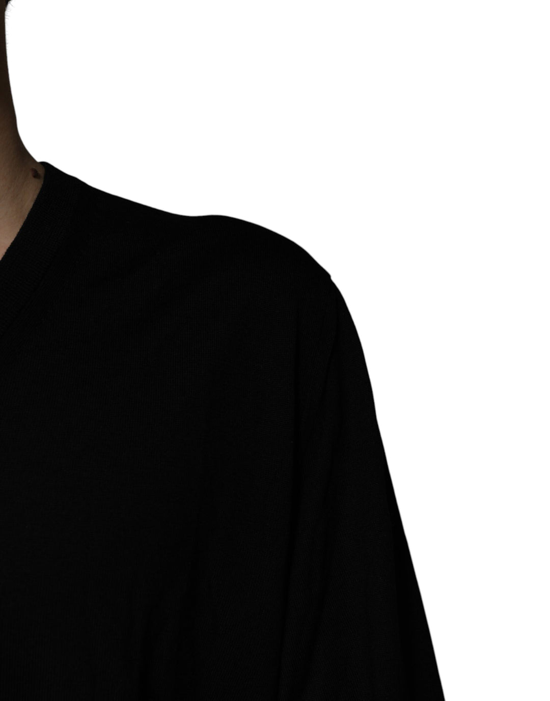 Dolce &amp; Gabbana Black Camouflage V-neck Pullover Sweater