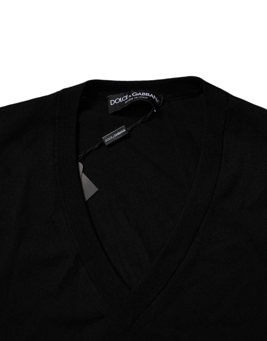 Dolce &amp; Gabbana Black Camouflage V-neck Pullover Sweater