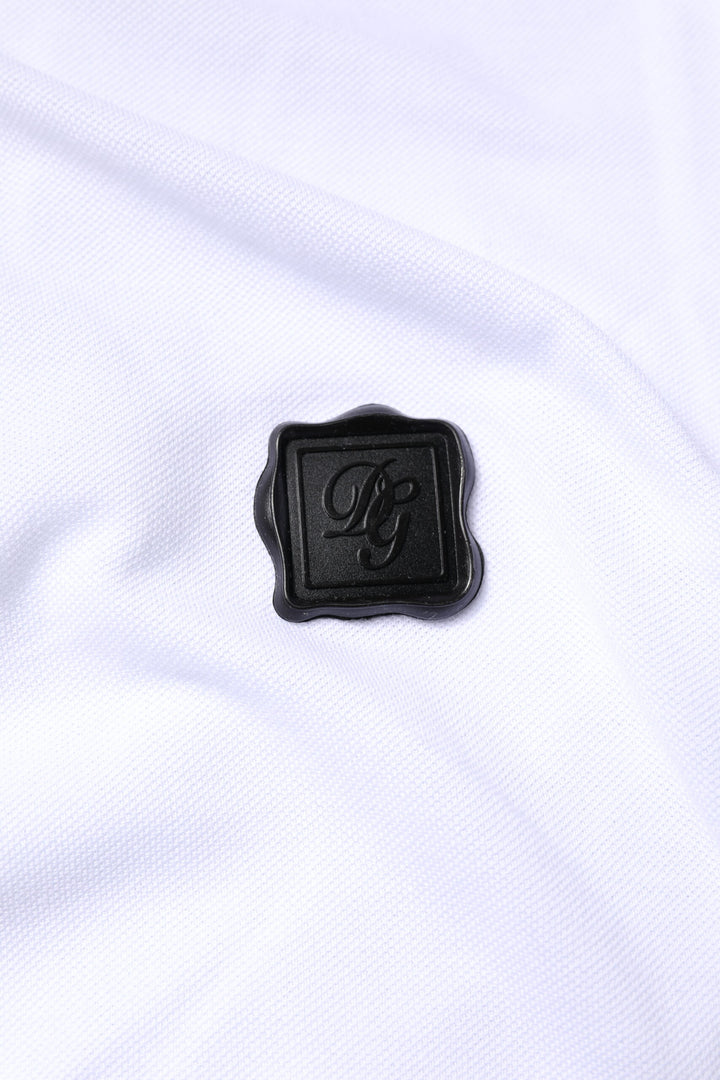 Dolce &amp; Gabbana White Cotton Logo Collared Polo T-shirt