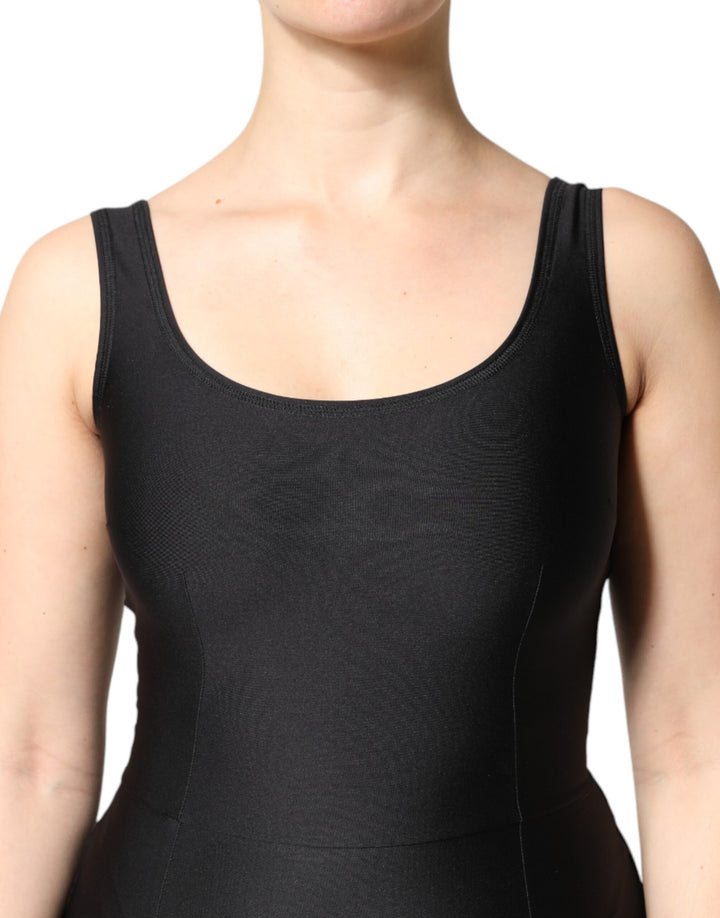 Dolce &amp; Gabbana Black Sleeveless Bodycon Women Jumpsuit Dress