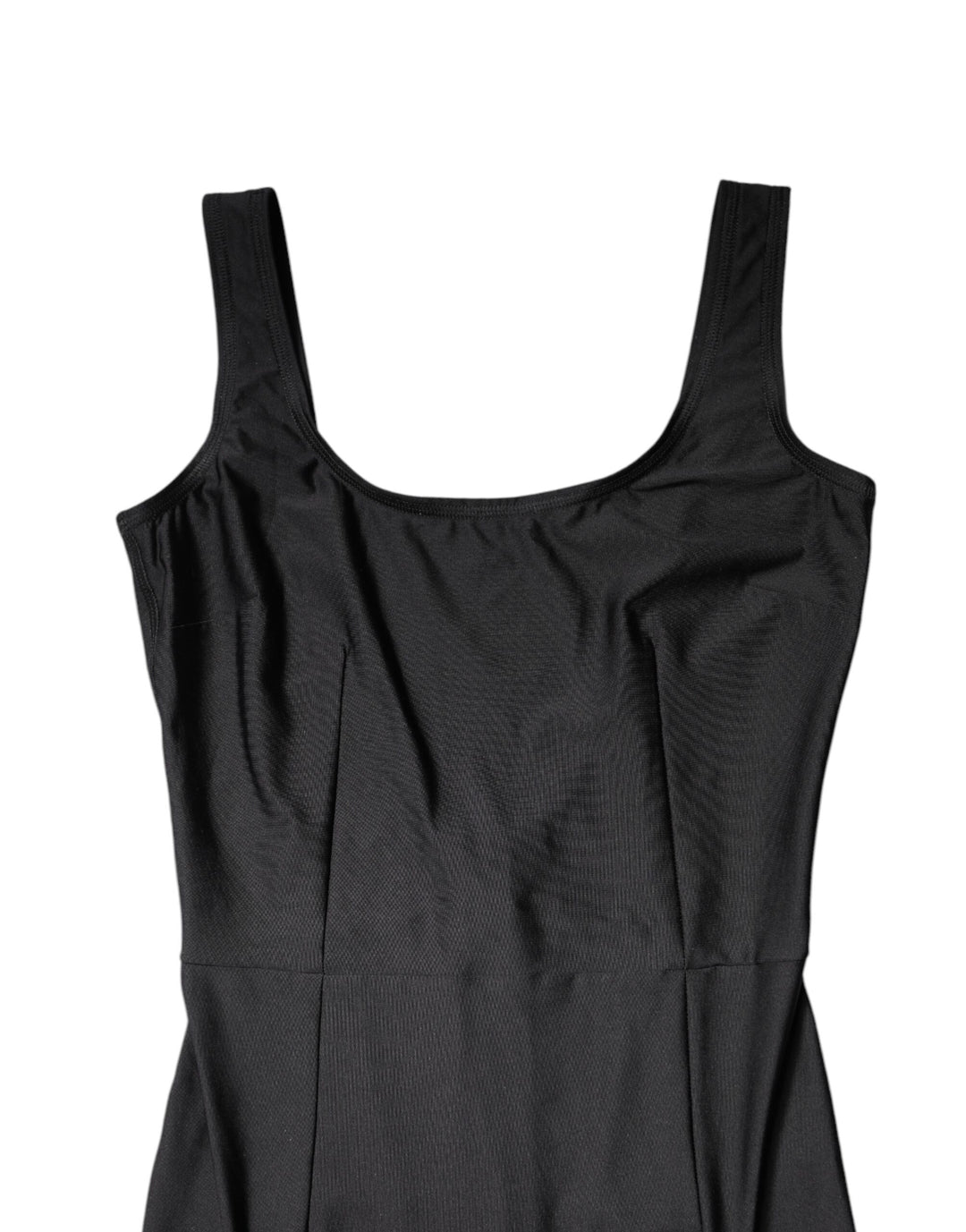 Dolce &amp; Gabbana Black Sleeveless Bodycon Women Jumpsuit Dress