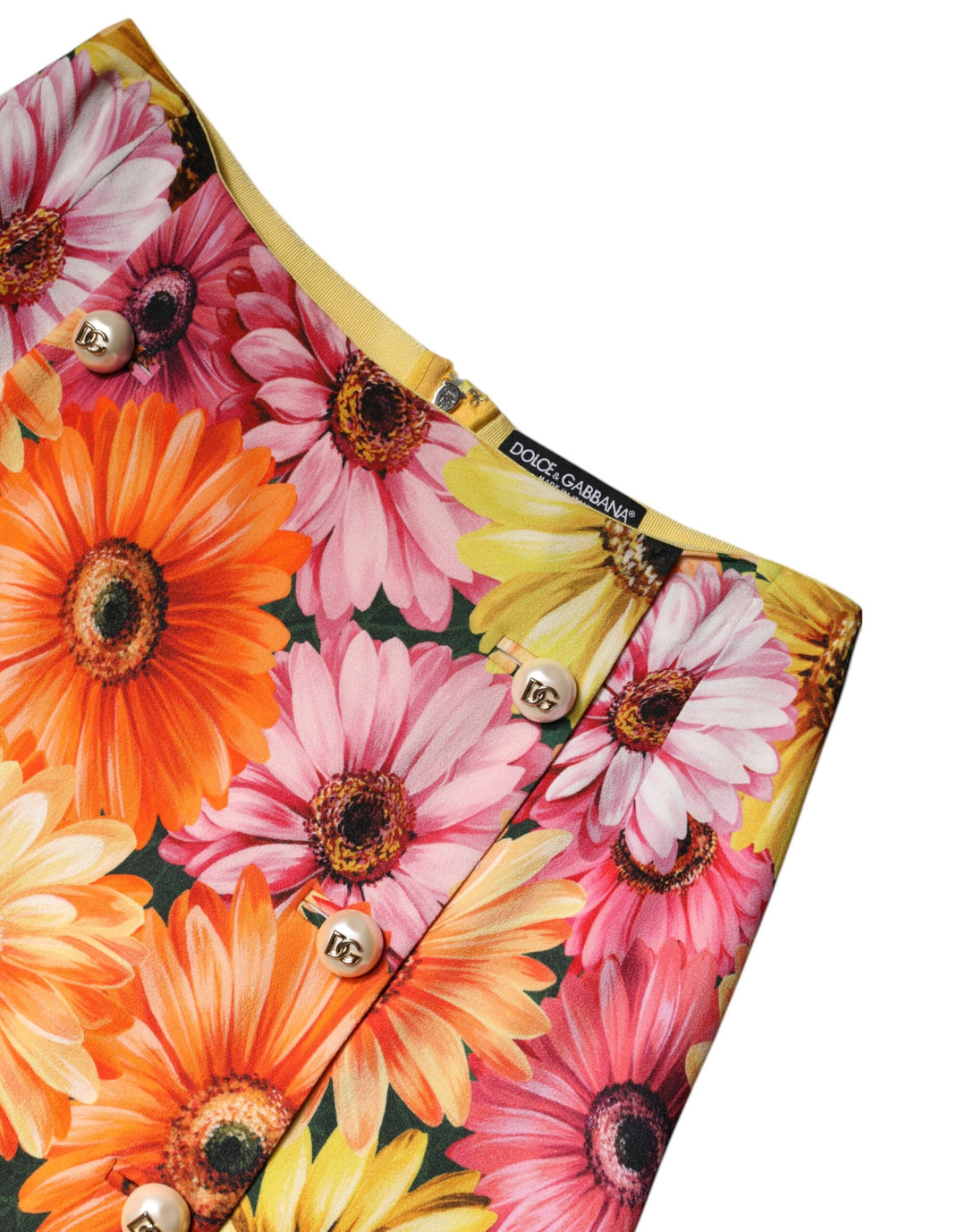 Dolce &amp; Gabbana Multicolor Floral High Waist Mini Skirt