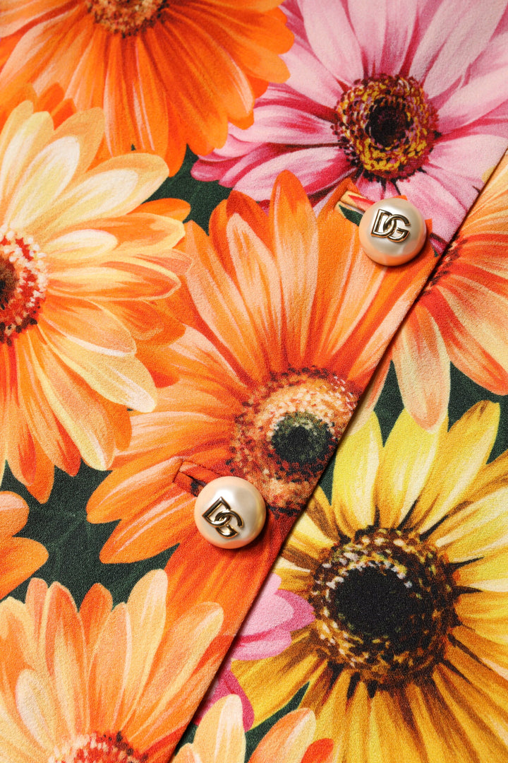 Dolce &amp; Gabbana Multicolor Floral High Waist Mini Skirt