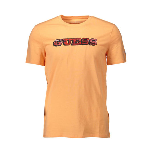Guess Jeans Arancione Cotton Mens T-Shirt