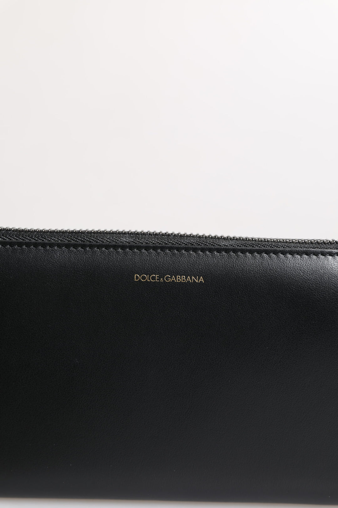 Dolce &amp; Gabbana Black Blue Exotic Leather Embossed Continental Wallet