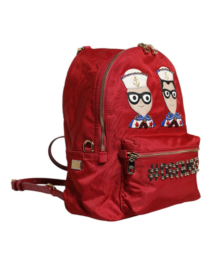 Dolce & Gabbana Red #DGFAMILY VULCANO Embellishment Backpack Bag
