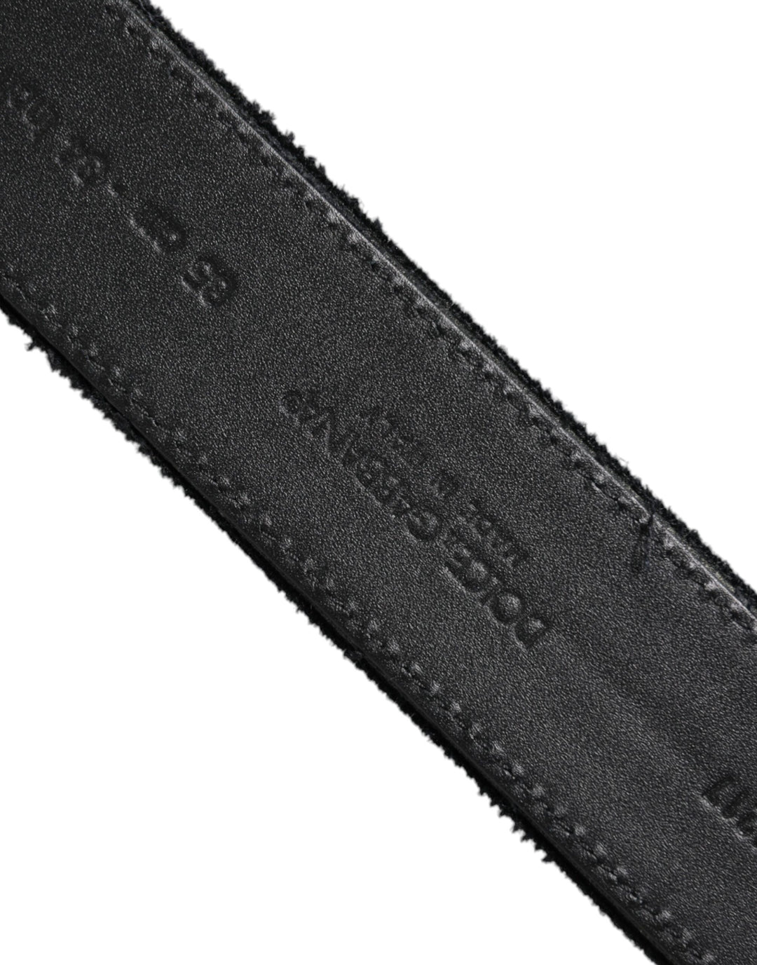Dolce &amp; Gabbana Black Cotton Silver Tone Metal Buckle Belt