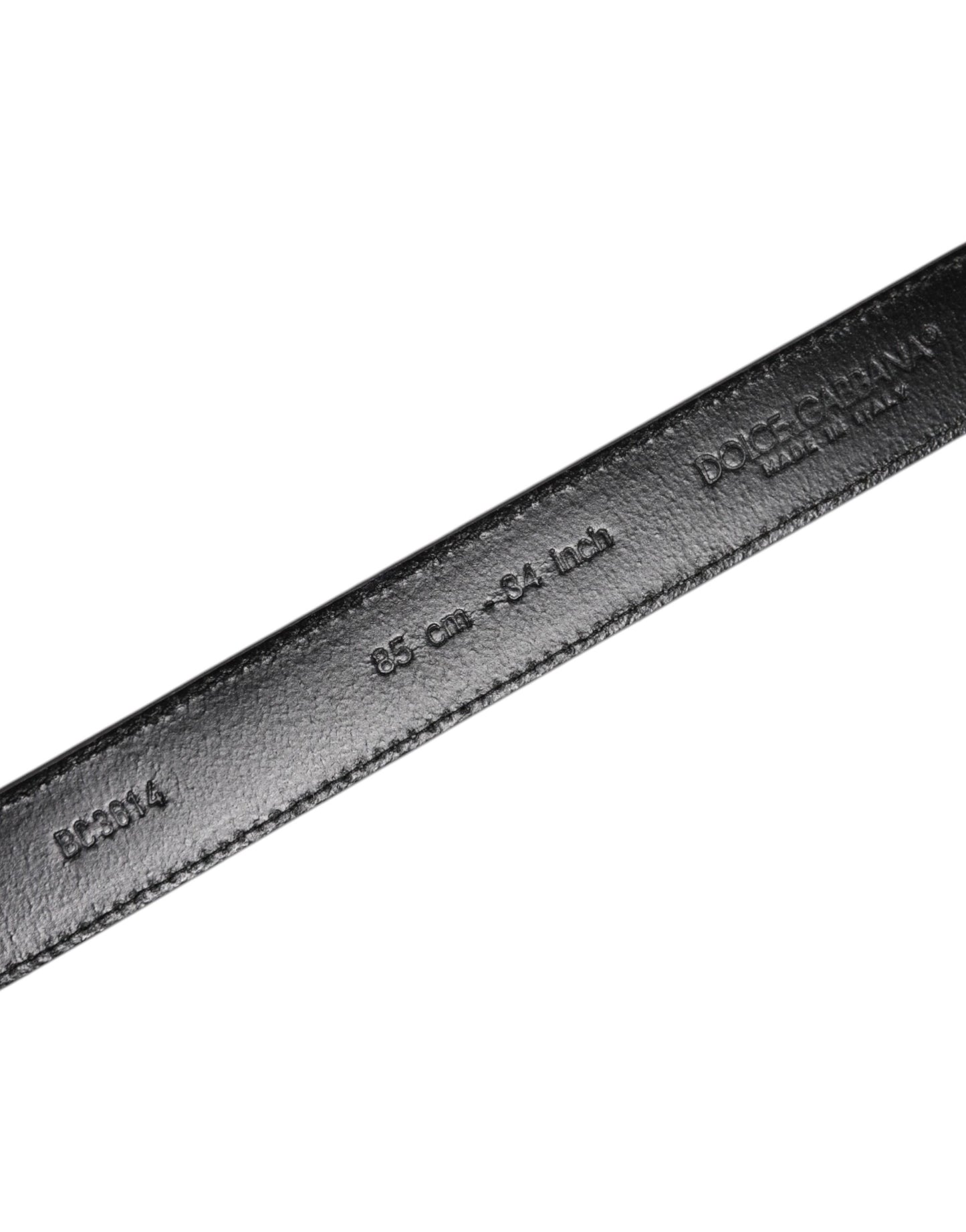 Cinturón de cuero gris con hebilla metálica plateada de Dolce &amp; Gabbana