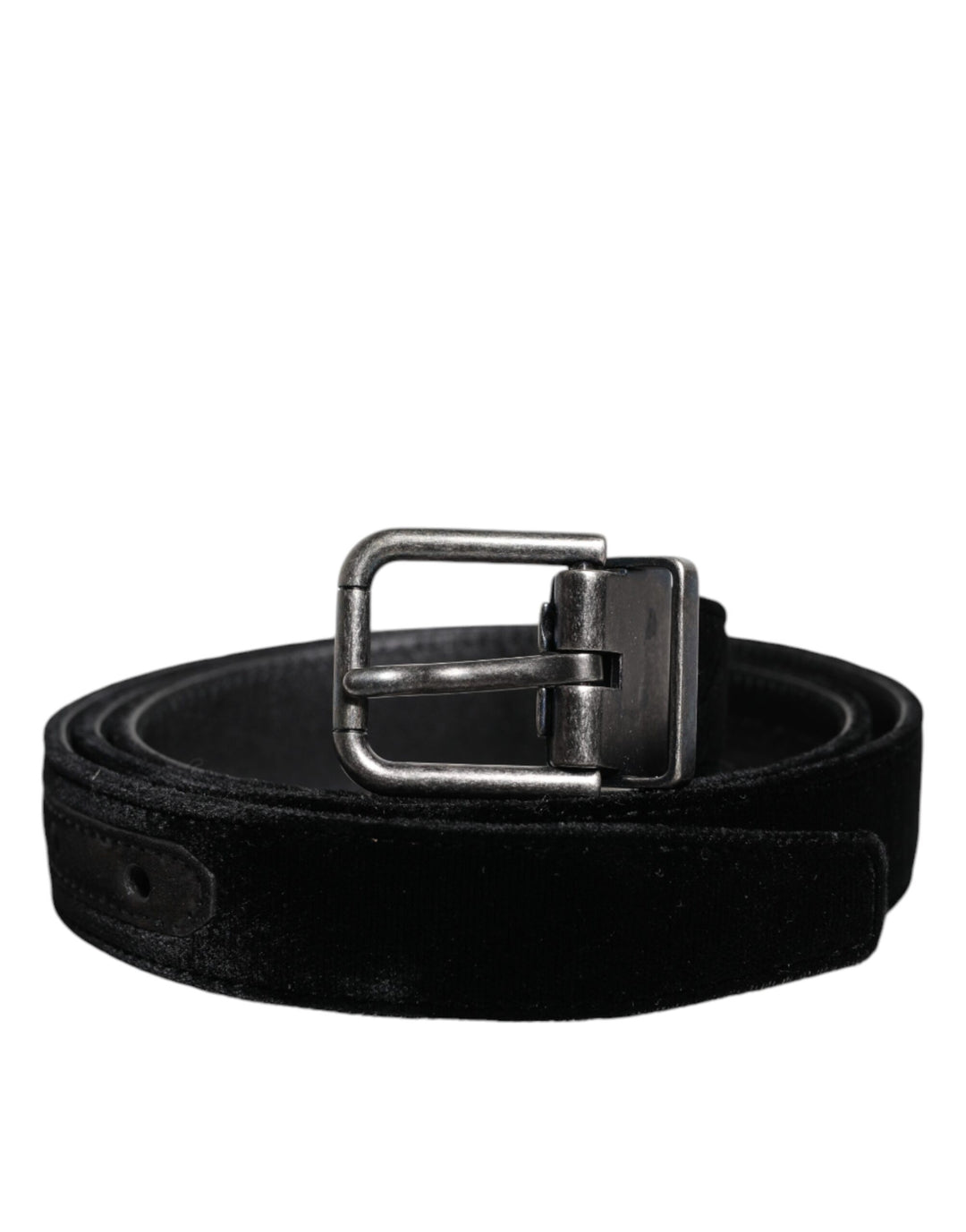 Ceinture classique en cuir noir avec boucle en métal Dolce &amp;amp; Gabbana