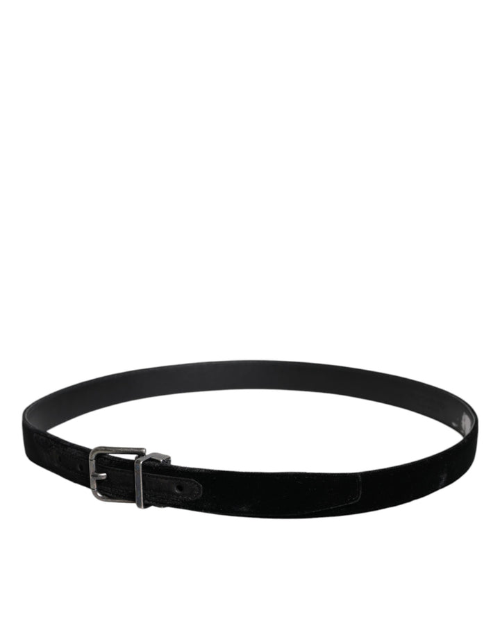 Ceinture classique en cuir noir avec boucle en métal Dolce &amp;amp; Gabbana