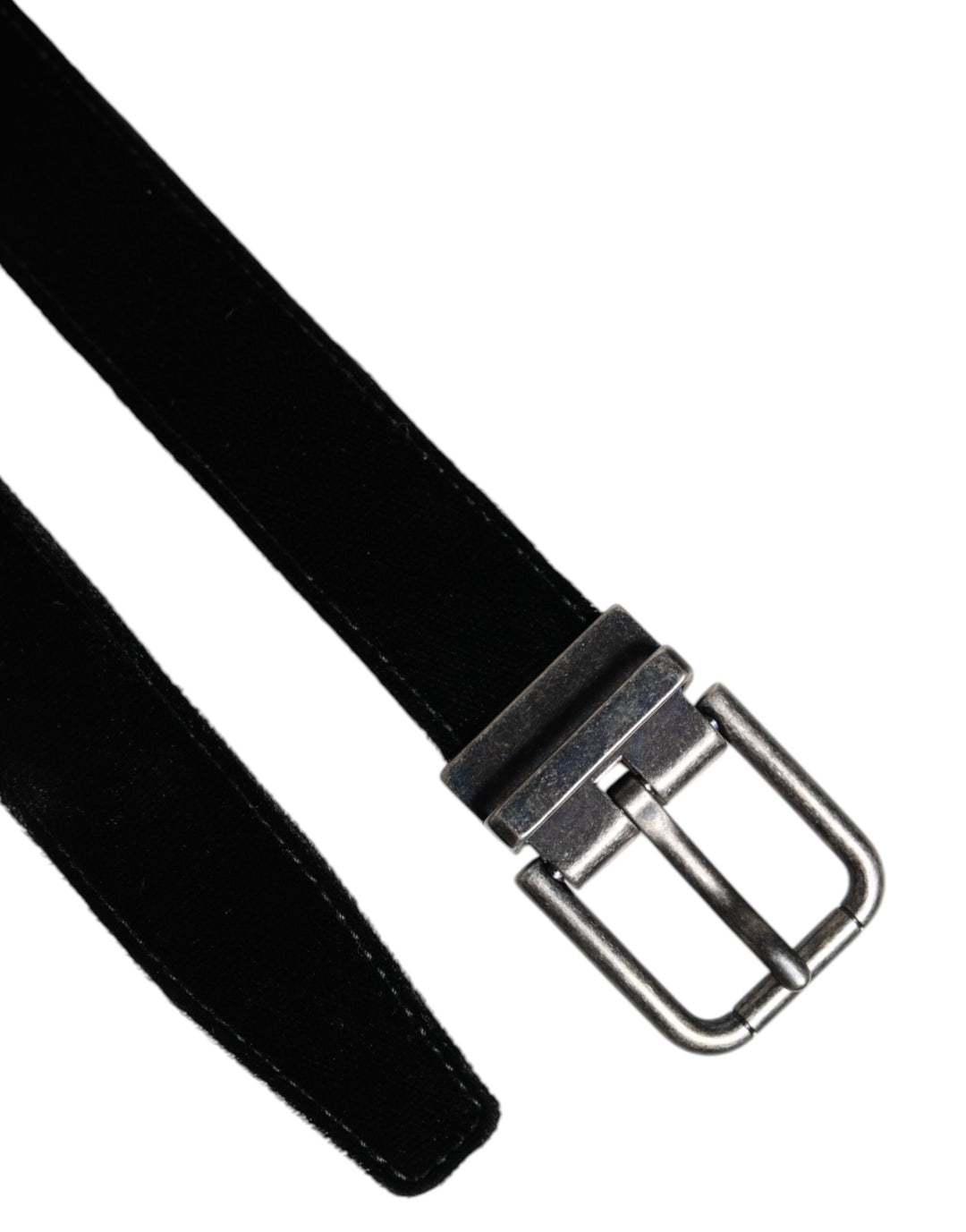 Ceinture classique en cuir noir avec boucle en métal Dolce &amp;amp; Gabbana