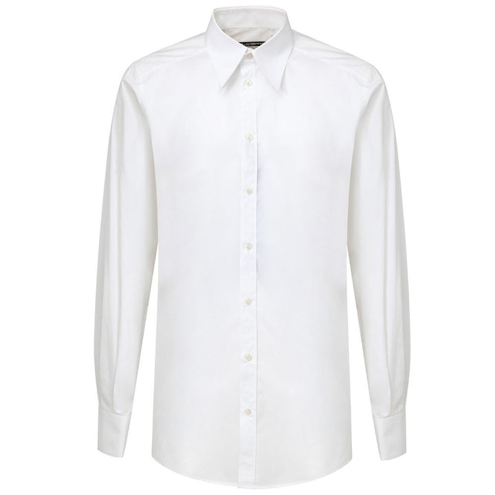 Dolce &amp; Gabbana White Cotton Dress Shirt