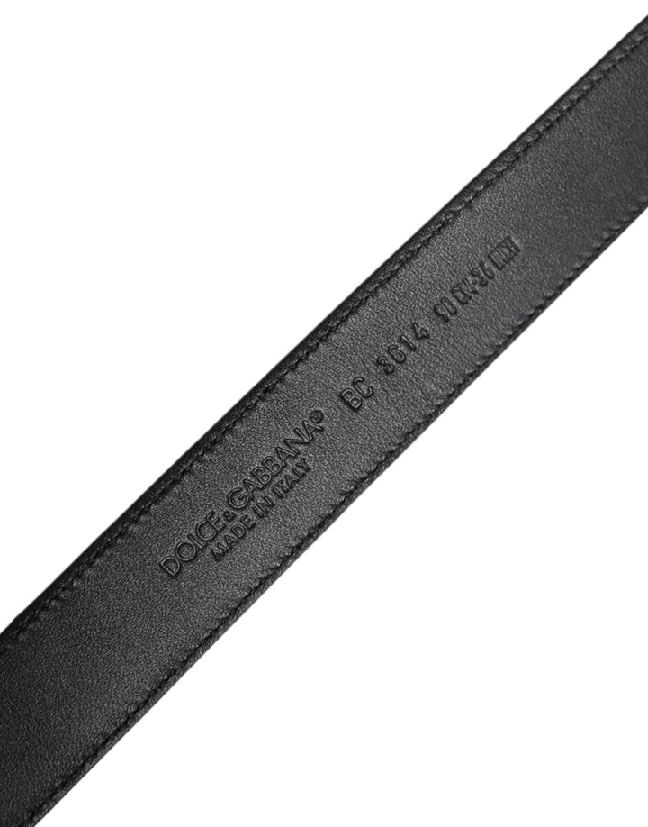 Ceinture en cuir de veau à boucle métallique Dolce Gabbana
