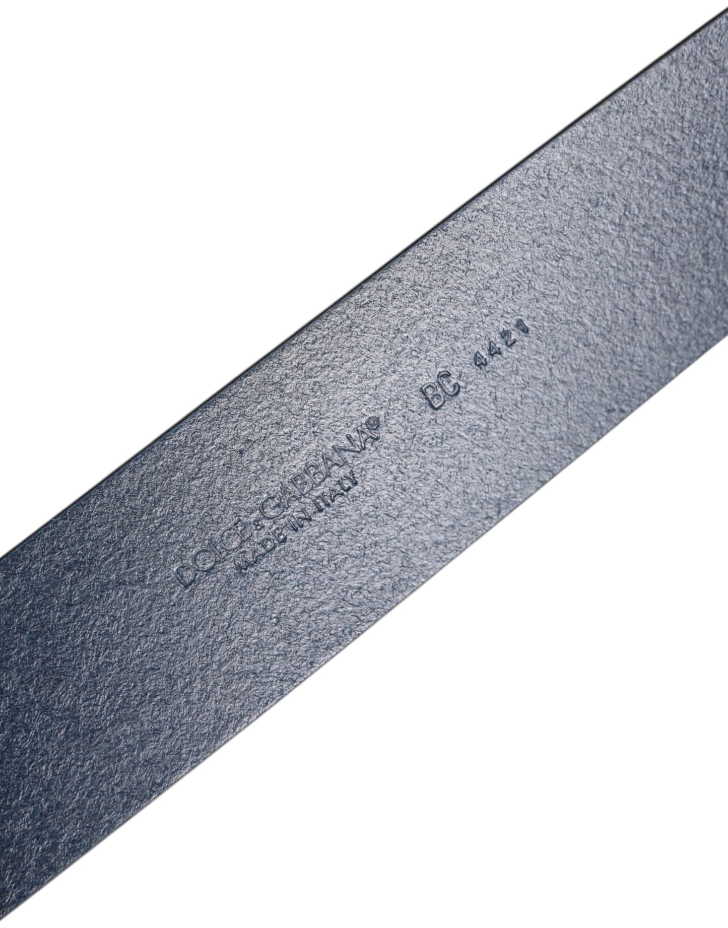 Cinturón clásico con hebilla metálica de piel de becerro azul de Dolce &amp; Gabbana