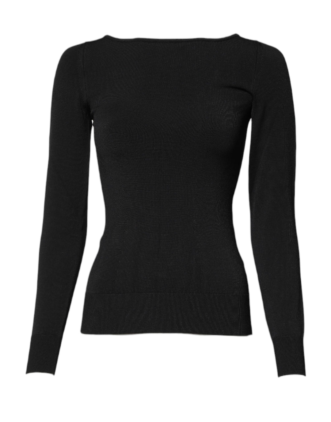 Dolce &amp; Gabbana Black Viscose Long Sleeves Pullover Top