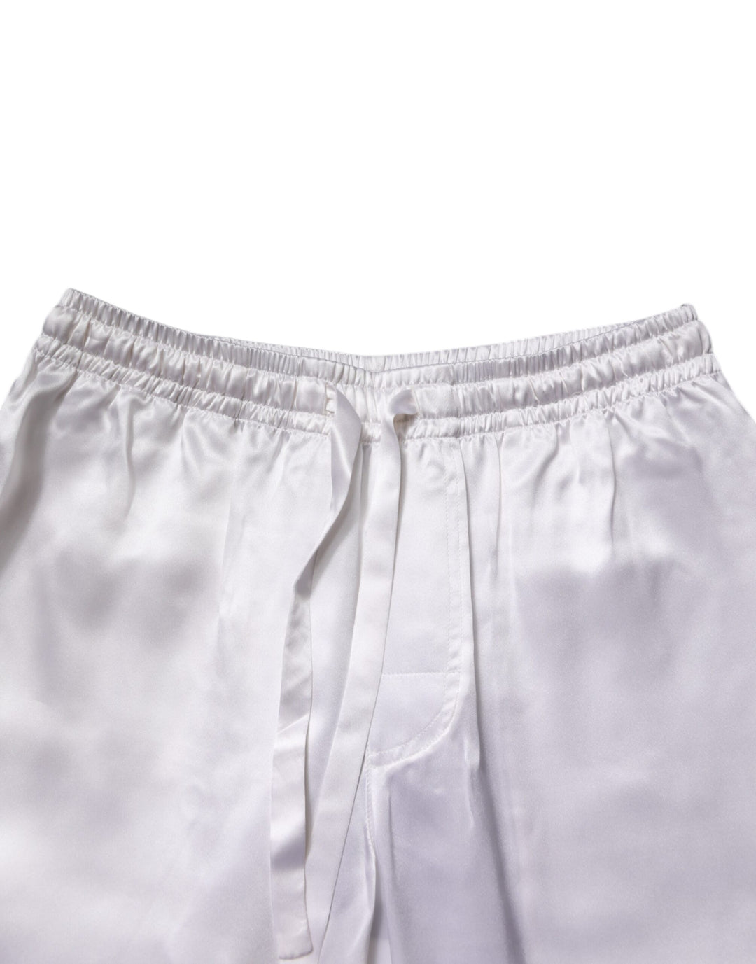 Dolce & Gabbana White Satin Silk Men Pajama Set Sleepwear