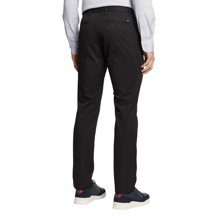 Tommy Hilfiger Black Recycled Cotton Casual Pants