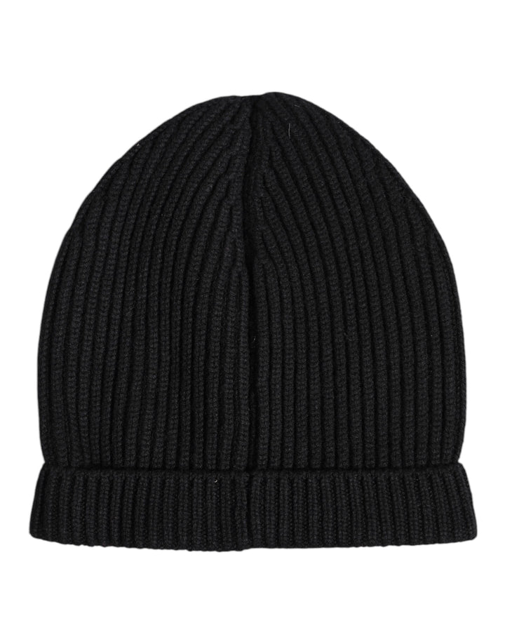 Gorro de invierno de punto de cachemira negro de Dolce &amp;amp; Gabbana