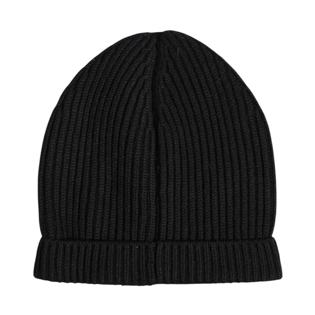 Dolce &amp; Gabbana Black Cashmere Knitted Winter Beanie Hat