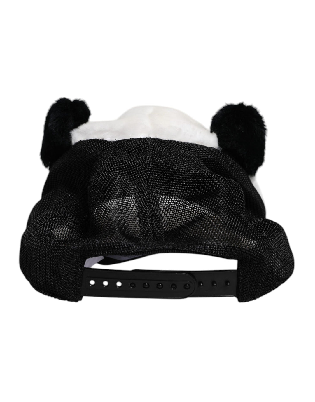 Dolce &amp; Gabbana Black White Panda Fur Women Baseball Cap