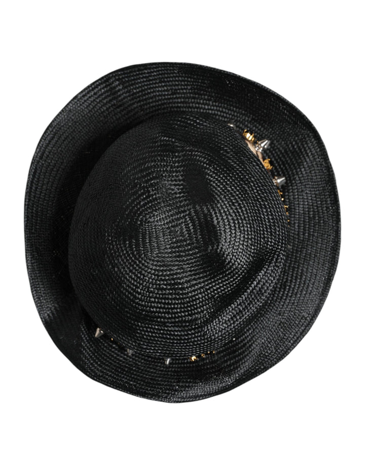 Chapeau à large bord éblouissant Dolce Gabbana orné de cristaux