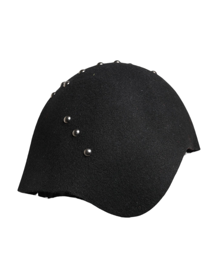 Chapeau cloche Dolce &amp;amp; Gabbana en laine noire à ornements multicolores