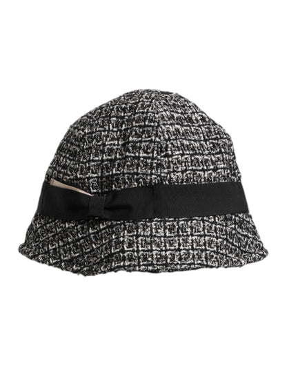 Dolce & Gabbana Black Cotton Blend Bucket Hat