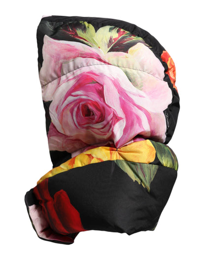 Chapeau enveloppant à imprimé floral noir Dolce &amp; Gabbana