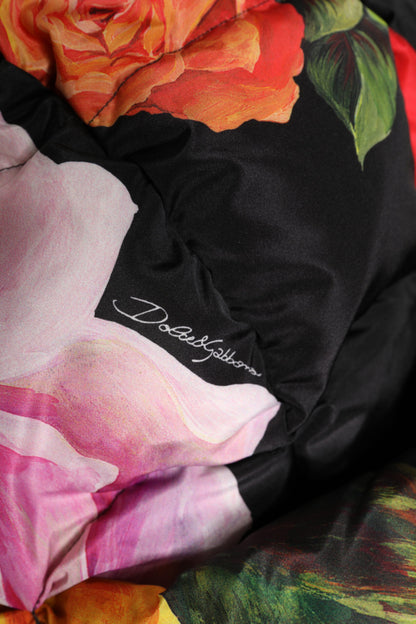 Chapeau enveloppant à imprimé floral noir Dolce &amp; Gabbana